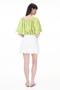Carlin Cotton Blouse in Pistachio