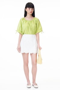 Carlin Cotton Blouse in Pistachio