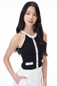 Evah Colourblock Halter Knit Top