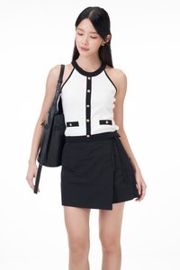 Evah Colourblock Halter Knit Top