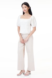 Leah Padded Linen Top