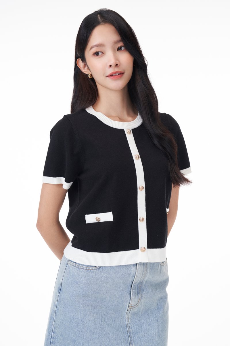 Evah Colourblock Knit Top
