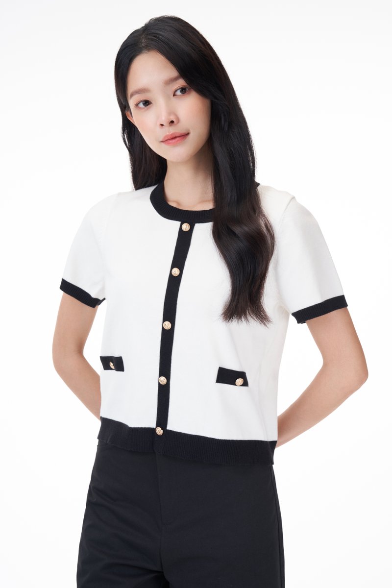 Evah Colourblock Knit Top