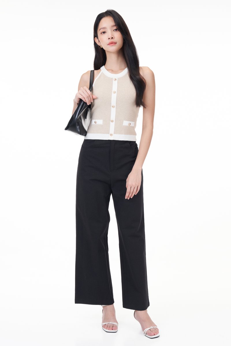 Evah Colourblock Halter Knit Top