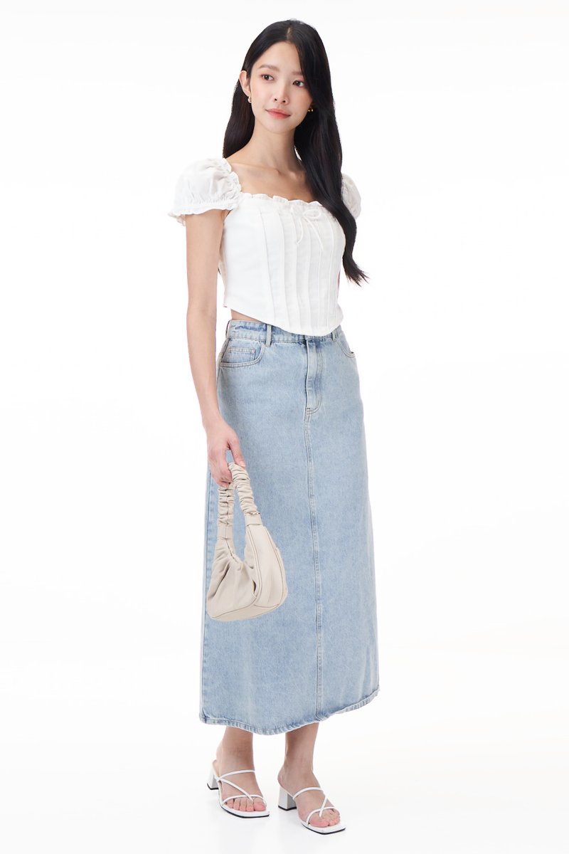 Brielle Padded Corset Linen Top