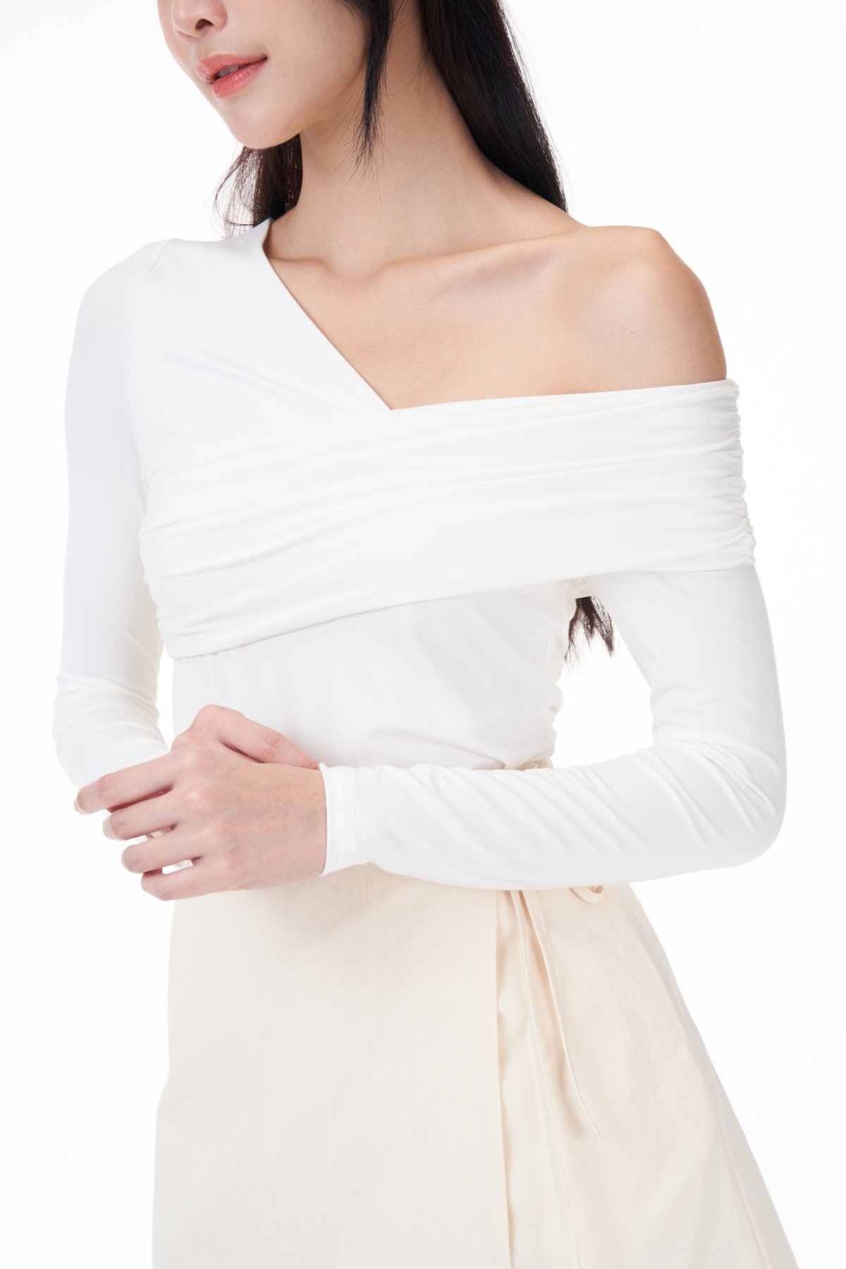 Saison Ruched Sleeved Top