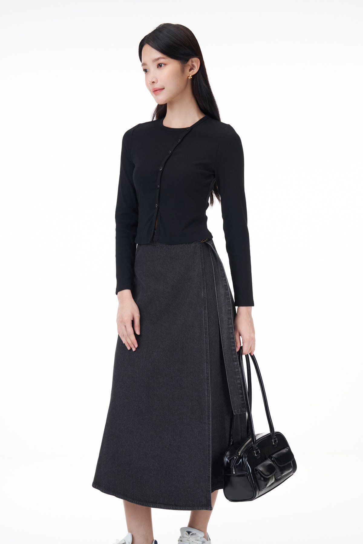 Liam Denim Overlap Skirt