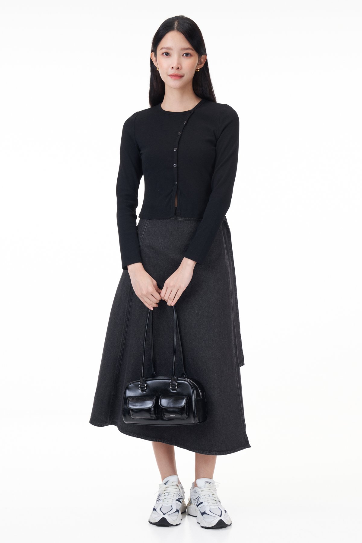 Liam Denim Overlap Skirt