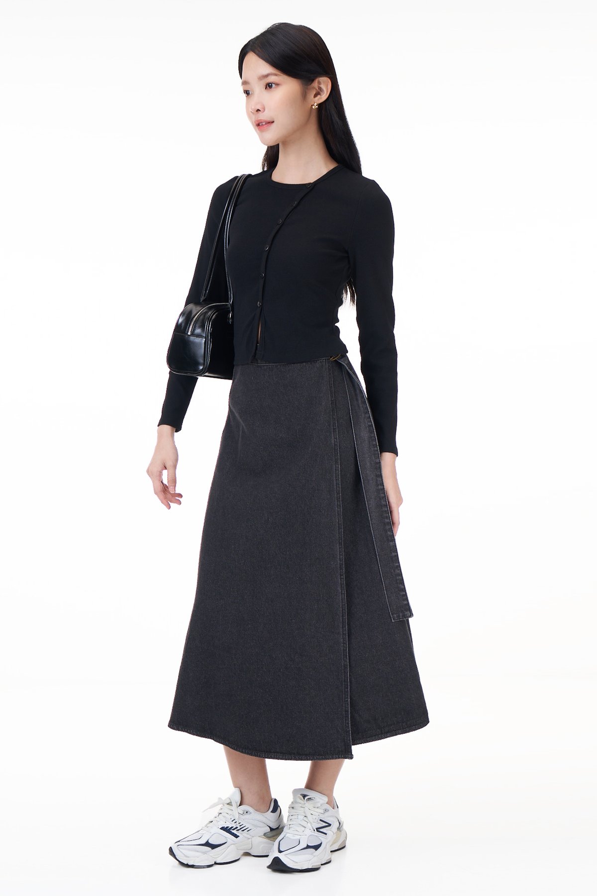 Bren Asymmetrical Button Top