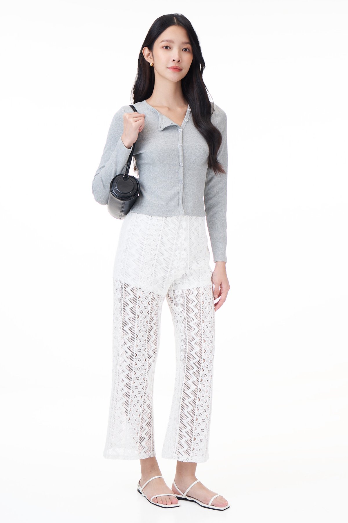 Bren Asymmetrical Button Top