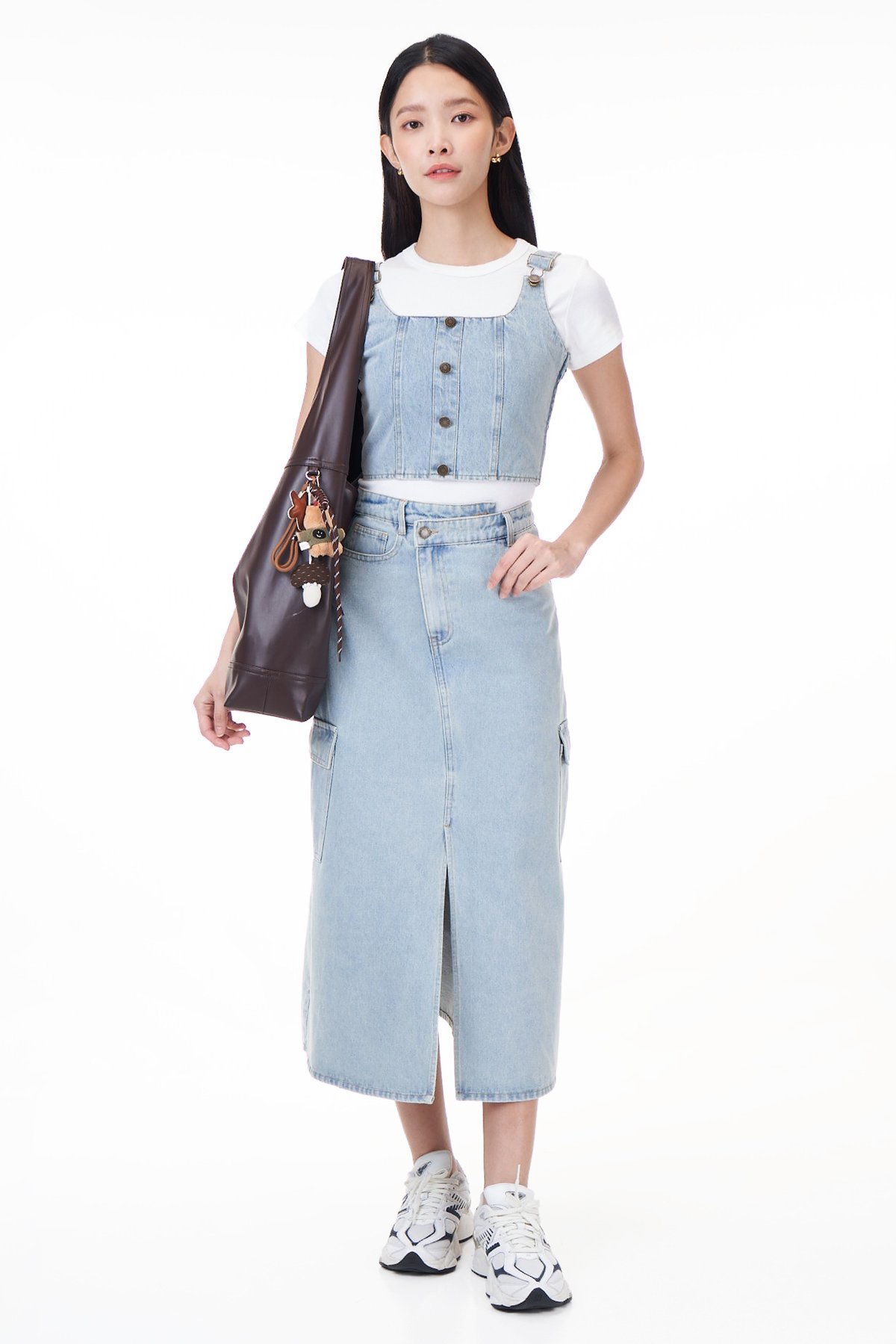 Rey Button Denim Top
