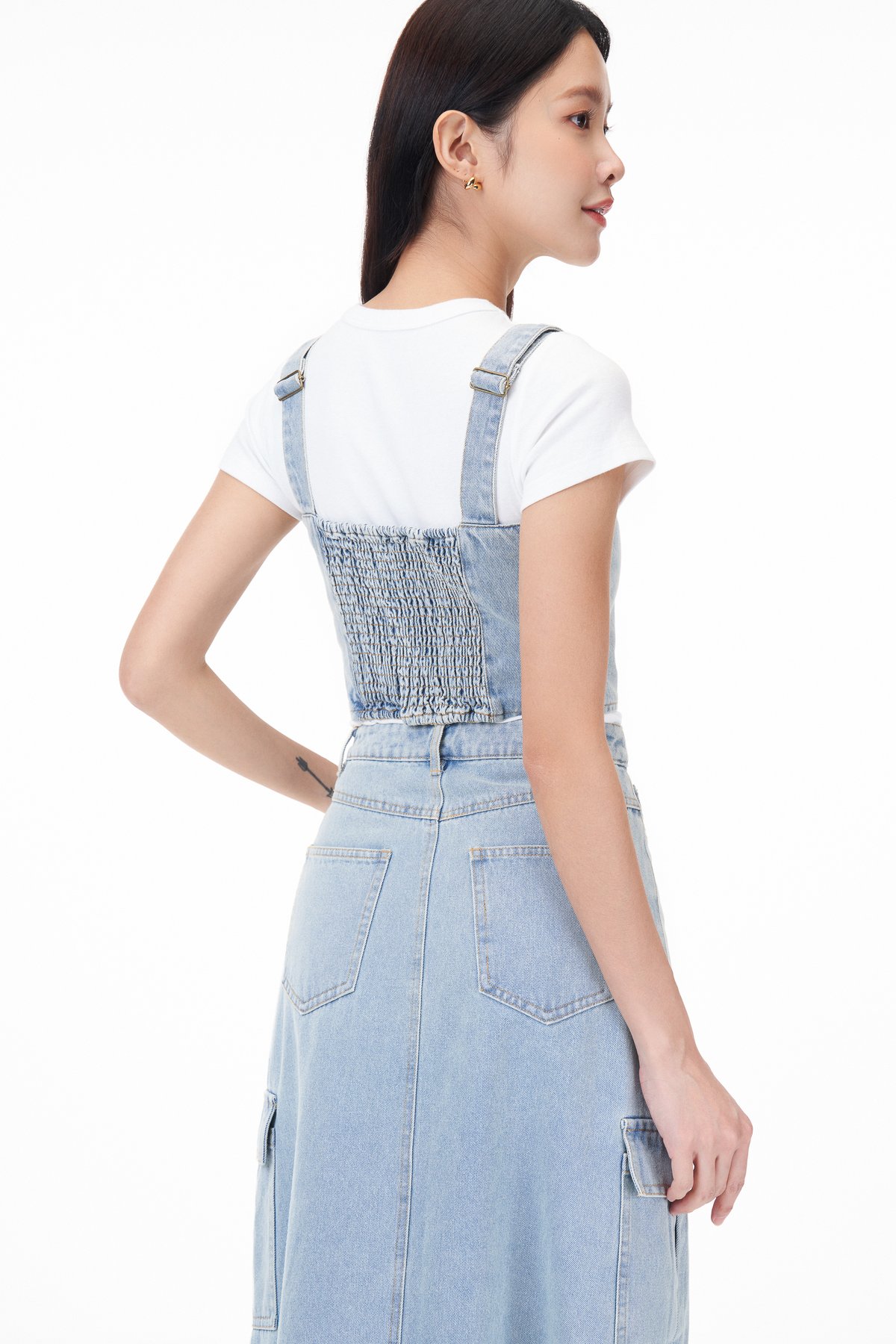 Rey Button Denim Top
