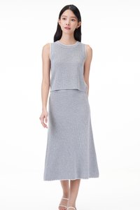 Zoe Scallop Trim Knit Skirt