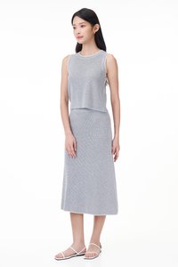 Zoe Scallop Trim Knit Skirt
