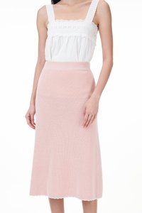 Zoe Scallop Trim Knit Skirt