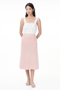 Zoe Scallop Trim Knit Skirt