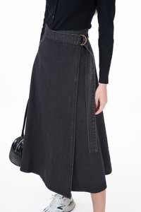 Liam Denim Overlap Skirt