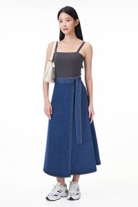Liam Denim Overlap Skirt