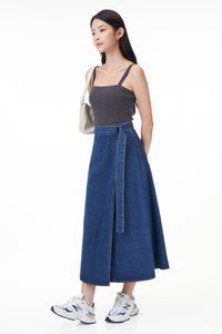 Liam Denim Overlap Skirt