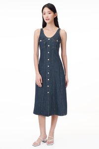 Anslie Button Denim Dress