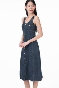 Anslie Button Denim Dress