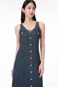 Anslie Button Denim Dress