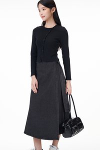 Bren Asymmetrical Button Top