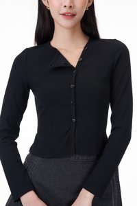 Bren Asymmetrical Button Top