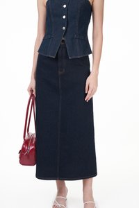 Cassan Denim Halter Top