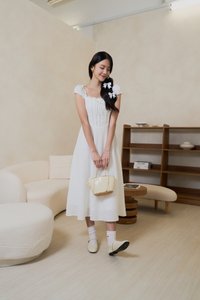 Brielle Padded Corset Linen Dress