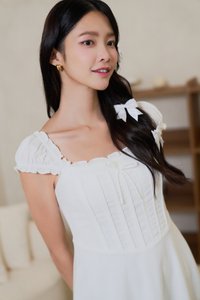 Brielle Padded Corset Linen Dress