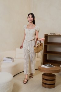 Brielle Padded Corset Linen Top