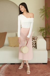 Zoe Scallop Trim Knit Skirt