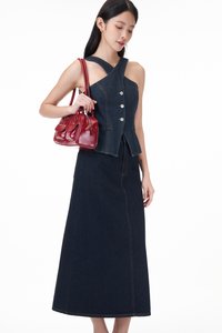 Rey Button Denim Skirt