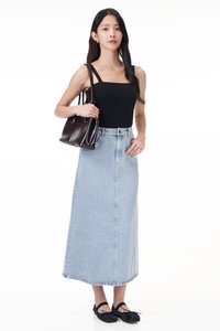 Rey Button Denim Skirt