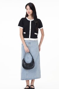Rey Button Denim Skirt