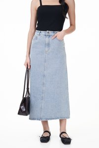 Rey Button Denim Skirt