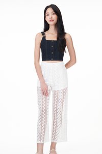 Rey Button Denim Top