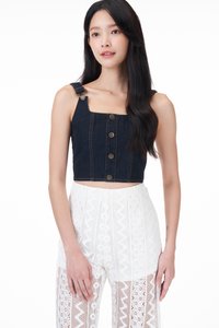 Rey Button Denim Top