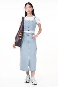 Rey Button Denim Top