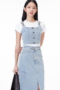 Rey Button Denim Top