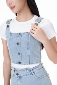 Rey Button Denim Top