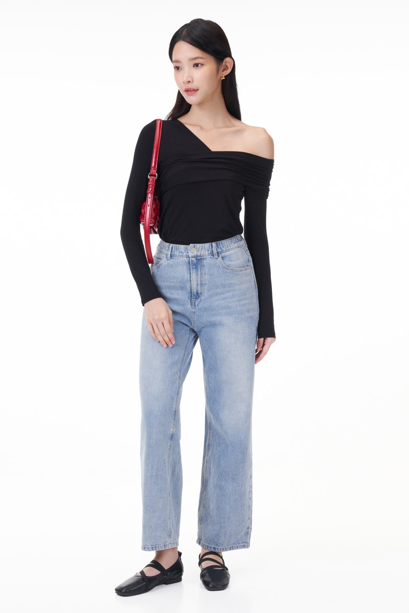 Saison Ruched Sleeved Top