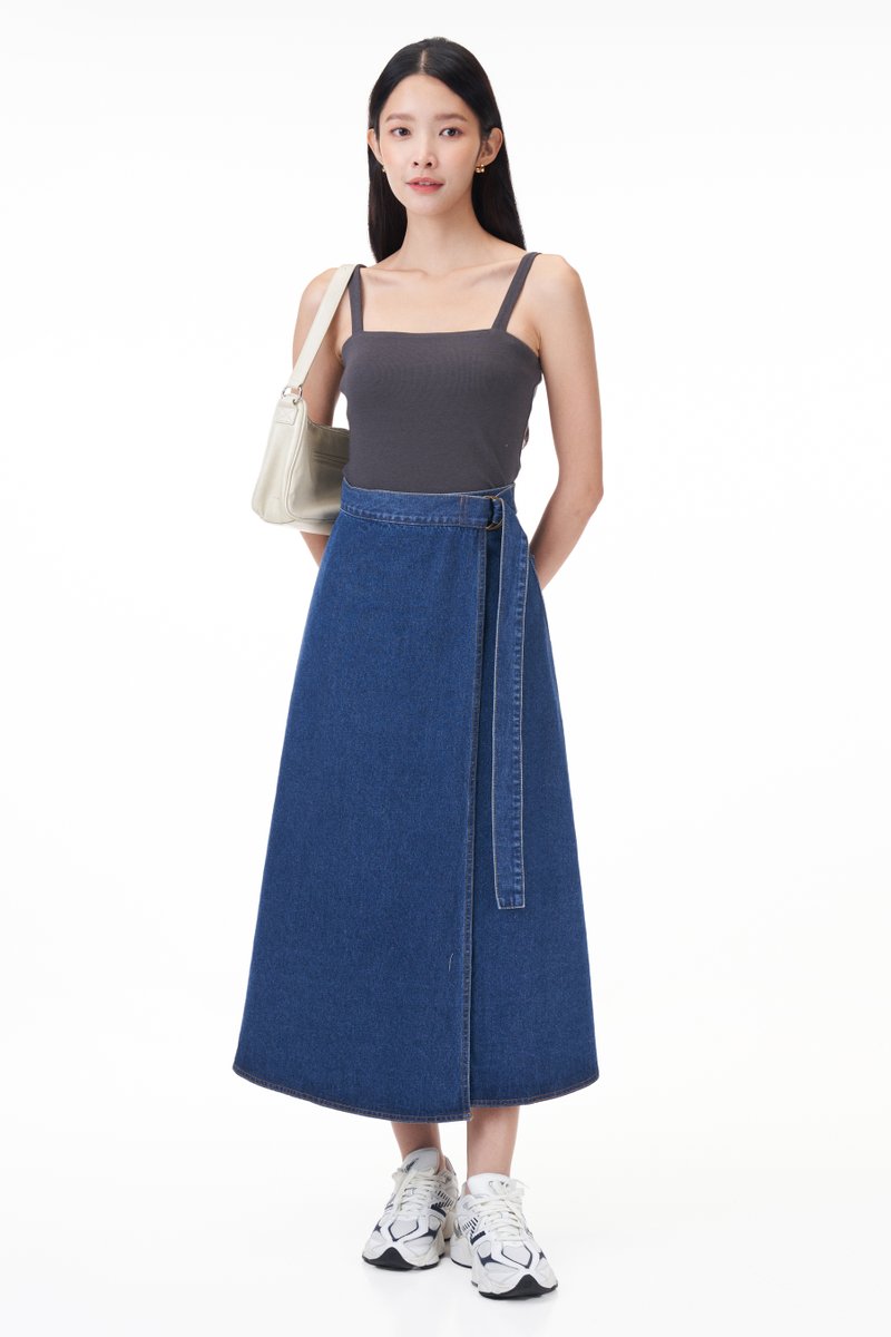 Liam Denim Overlap Skirt