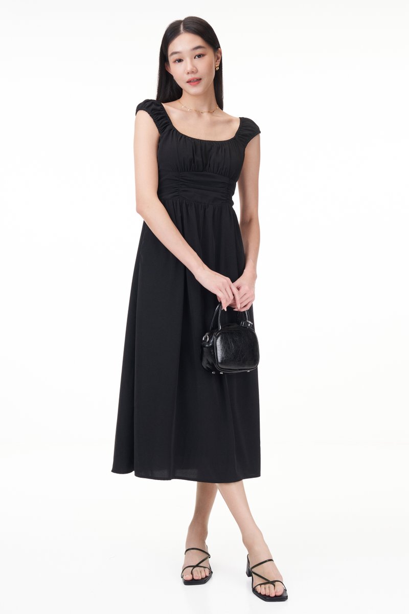 Amari Padded Ruched Dress