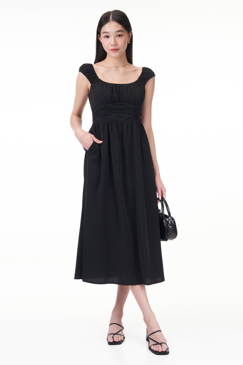Amari Padded Ruched Dress