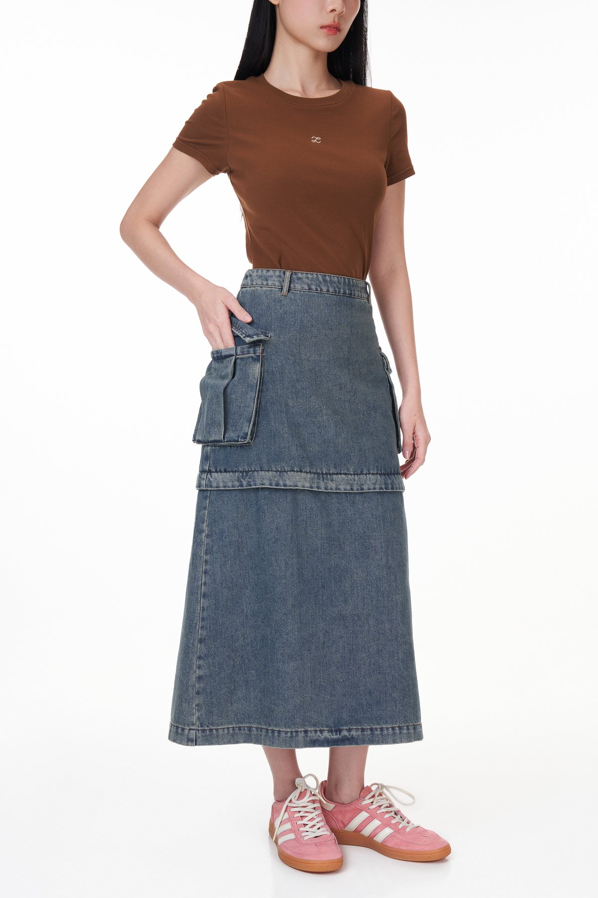 TCL Classic Multi-way Denim Skorts / Midi Skirt