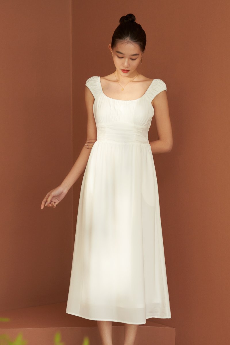 Amari Padded Ruched Dress