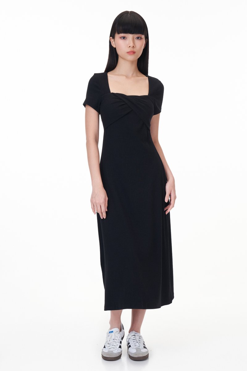 Millie Padded Overlap Dress
