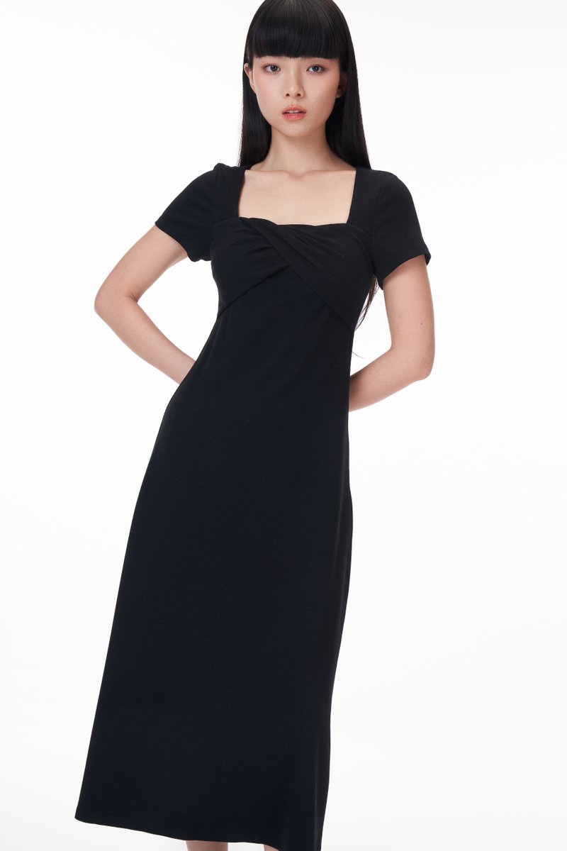 Millie Padded Overlap Dress